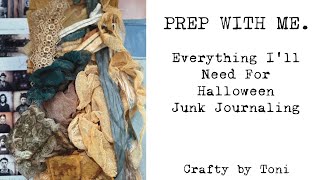 #prepwithme HALLOWEEN JUNK JOURNAL PREP #junkjournalideas #halloweenjunkjournal