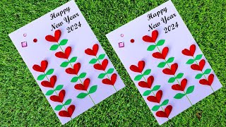 DIY - Happy New Year Greetings Card 2024 | Handmade New Year Card |