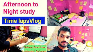 #6 Study Vlog || Afternoon to Night Study vlog || Mukherjee Nagar Student's Time laps Study vlog