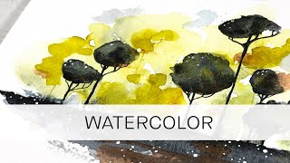 watercolor loose painting: color combo correcting