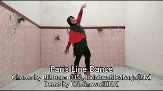 Paris Line Dance | Choreo by Bill Baron(US), Indahwati Raharja(INA) | Demo by Kristinawati(INA)