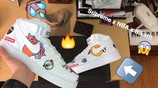 Supreme x NBA x Nike Air Force 1 mid -  Review and detailed look!