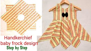 Baby frock cutting and stitching/2-3 year old girl handkerchief frock cutting and stitching