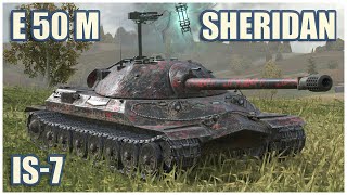 ИС-7, E 50 Ausf. M & Sheridan • WoT Blitz Gameplay