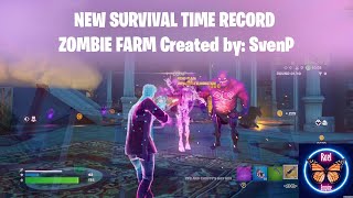 NEW TIME SURVIVAL RECORD | Fortnite Zombie Farm | Created by: SvenP | Survived 1:22:51 | Rael Empire