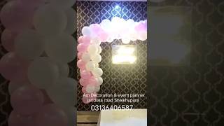 How to make balloon arch without stand by #amdecorationeventplaner #happybirthday #shorts #bts