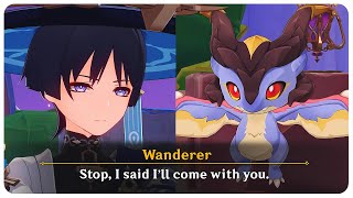 Wanderer being a Tsundere to Durin (Cutscene) | Genshin Impact 4.8