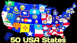 50 Usa States & 10 Times Elimination Marble Race Tournament in Algodoo Part 3 / World Marble Race