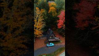 Fall Foliage at a Remodeled A-Frame Cabin #automobile #tranquilcountryside #nature