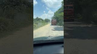 #renaultkwid off roading near ganga river #automobile #offroading kwid vs truck narrow road