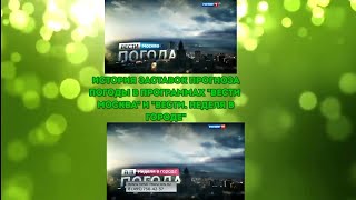 История заставок прогноза погоды в программах "Вести Москва" и "Вести. Неделя в городе"