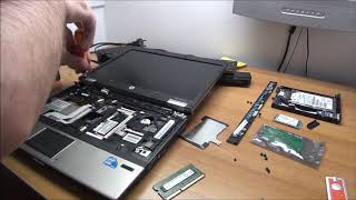 Working on a HP EliteBook 2540p laptop - upgrade SSD, RAM and W10