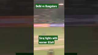 Mohammad Siraj fights with David Warner on field #siraj #warner #fight #ipl2023 #rcb