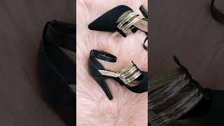 Sapato Scarpin Preto Salto Alto Luxo Festa Elegante Charme Poder #MariaBonita e-Shoes