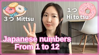 Japanese numbers from 1 to 12. Listen and repeat!