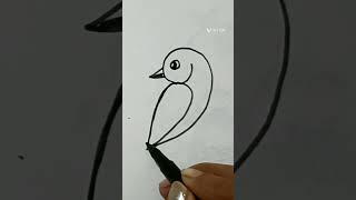 Easy bird drawing | how to draw a bird | #easydrawimg #shorts #viral