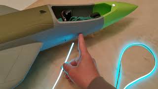 Lightweight Light Installation on RC-Jets using COB-LED