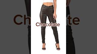 📢 Chocolate: A Favourite Colour This Winter Season. #wetlook #wax #chocolate #jeans #skinnyleg