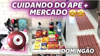 DOMINGÃO: ORGANIZEI O APÊ, FIZ MERCADO + BERÇO PORTÁTIL 🥰 #apartamento #diariodareforma #faxina