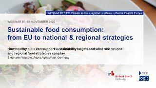 How healthy diets support sustainability targets and what role food strategies can play, S. Wunder