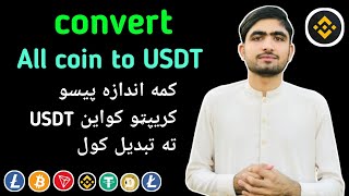 Convert All coin to USDT | Binance Learning pashto | Trade in pashto | Binance pashto Strategy