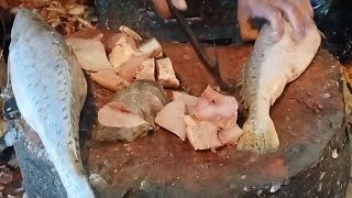 Amazing Big Poa Fish Cutting Skills 🔥 Indian Big Poa Fish Cutting Style