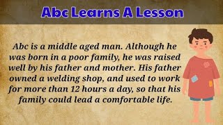 Abc Learns A Lesson | Improve Your English | English Listening Skills - Speaking Skills | English