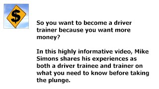 What You Need to Know Before You Become a Driver Trainer