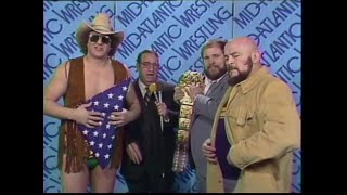 Bob Orton Jr & Don Kernodle & Ivan Koloff Promo Mid Atlantic Championship Wrestling Feb 11,1984