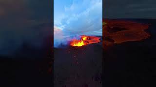 Flying with the new insta360 X4 camera above the eruption, captured 18.3.24 #volcano #fpv #insta360