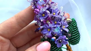 Брошь Сирень. Handmade Lilac Brooch 💜