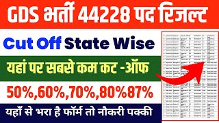 GDS Cut Off 2024 | Gds cut off 2024 State Wose | GDS Merit List 2024 | Gds result 2024 | Gds news