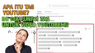 Fungsi tag untuk video youtube | apa itu tag pada youtube