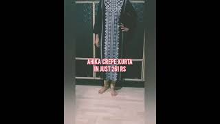 Ahika crepe kurta | kurta under 300 rs| Shree Review