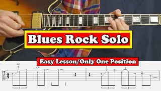 Blues Rock Solo Guitar - Key of A - with Tabs and Jamtrack