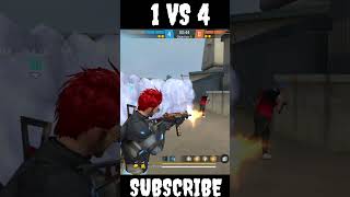 1 vs 4 😱 in costuam god level gameplay #freefire #shortsviral #viral #garenafreefire