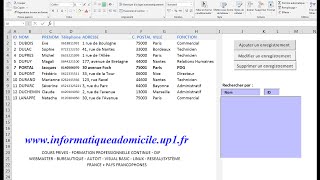 Excel-VBA: Gestion Base de Données