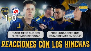 Las REACCIONES de los hinchas de BOCA tras la victoria ante Argentinos Juniors