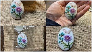 DIY手工制作//串珠饰品的制作//手工刺绣胸针的做法//日本刺绣// Japanese Embroid // DIY Embroid Brooch