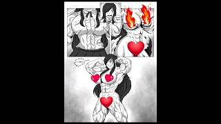 Female Muscle Cartoon Comic Erza drink muscle growth potion