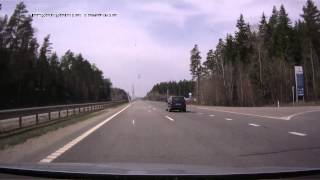 Трасса М1 Москва-Брест в реальном времени.Driving in Real Time  Moscow to Poland