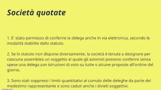 DIRITTO COMMERCIALE La rappresentanza in assemblea