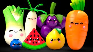 Dancing Fruit and Vegetables 🍎🍊🍋‍🍏🍇 Sensory Video