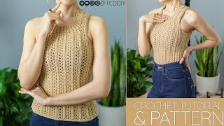 How to Crochet a Tank Top (MODERN) | Pattern & Tutorial DIY