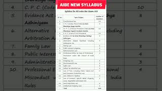 AIBE New Syllabus Update | #aibe19 #aibenewsyllabus #shortsvideo