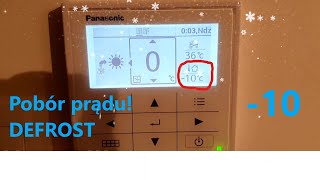 Pobór prądu pompa panasonic 7KW przy temp. -10 st. C, odszranianie