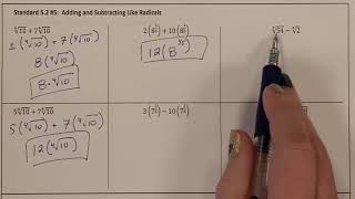 Lesson 5.2 Adding and Subtracting Like Radicals