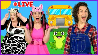 🔴 Nursery Rhymes - Old MacDonald, Wheels on the Bus, Five Speckled Frogs - 24/7 Livestream