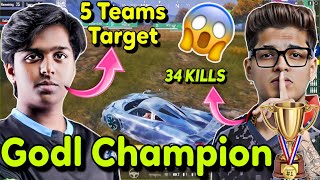 Team GODLIKE  Champion 🏆 Godl Vs IGC 😡 5 Team's Target 😱 Jonathan Solo Survivor 🥶