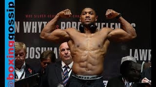 Anthony Joshua Vs Joseph Parker Weigh in - Instant reaction - Heavyweight boxing